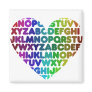 Alphabet Heart Fridge Magnets