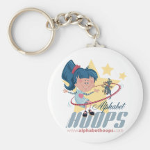 Alphabet Hoops key chains