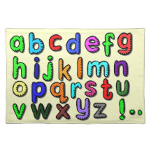 Alphabet in Colours American MoJo Placemats