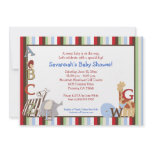 Alphabet Jungle Soup 5x7 Baby Shower Invitation