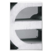 Alphabet Letter Photography E2 Black and White 4x6