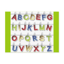 Alphabet Letters (4) Post Card
