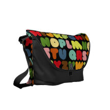 Alphabet Letters Retro Typography A to Z bag Commuter Bag