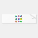 Alphabets A to I Bumper Sticker