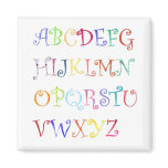 Alphabets in color magnet