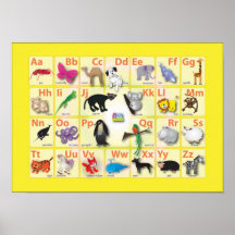 Alphabets : Mon ABC avec 26 animaux Affiches