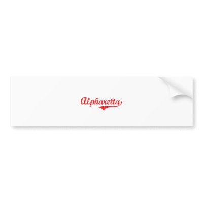 Alpharetta Georgia Classic Design Bumper Stickers by cityshirt