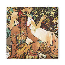 Alphonse (Alfons) Mucha - Art Nouveau - Manhood Fridge Magnet