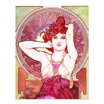 Alphonse Mucha Amethyst Invitations