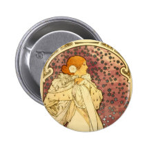 Alphonse Mucha Art Deco Pin