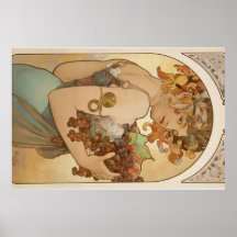 Alphonse Mucha Art Deco Poster