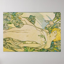 Alphonse Mucha Art Deco Print