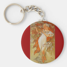 Alphonse Mucha - art Nouveau - ressort Porte-clé