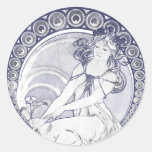 Alphonse Mucha Art Nouveau Stickers