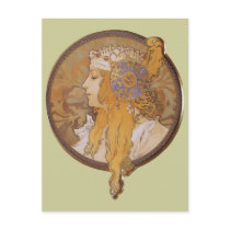 Alphonse Mucha ~ Byzantine Head: The Blonde
