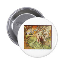 alphonse mucha chocolat mexicain pinback button