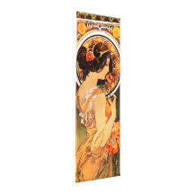Alphonse Mucha Cow Slip Canvas Poster Stretched Canvas Prints
