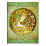 Alphonse Mucha Laurel Postcard