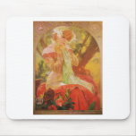 Alphonse Mucha LeFevre Utile Mouse Pad