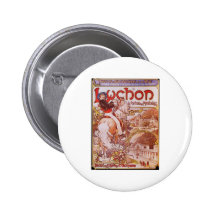 Alphonse Mucha Luchon Pinback Button