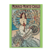 Alphonse Mucha  ~ Monaco Monte Carlo Art Nouveau Postcards