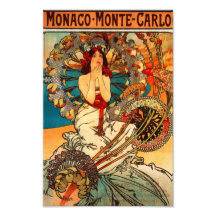 Alphonse Mucha Monte Carlo Print Photo