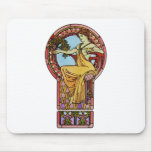 Alphonse Mucha Nude Woman Mouse Pads