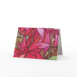 Alphonse Mucha Poinsettias Christmas Card Template