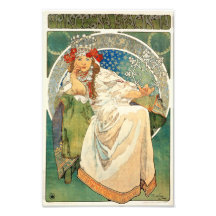 Alphonse Mucha Princess Hyacinth Print Photo Art