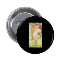 Alphonse Mucha Printemps Spring Buttons