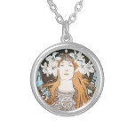 Alphonse Mucha Sarah Bernhardt Vintage Art Nouveau Pendant