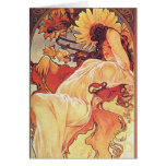 Alphonse Mucha Sunflower Greeting Card