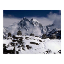 Alpine mountains, Nepal Winter Postcard