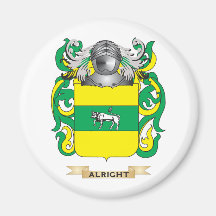 Alright Coat of Arms (Family Crest) Magnets