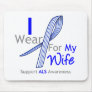 ALS Awareness I Wear ALS Ribbon For My Wife Mouse Mats