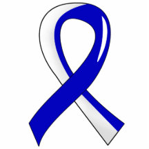 ALS Blue White Ribbon 3 Photo Cut Out