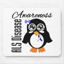 ALS Disease Awareness Penguin Mousepads