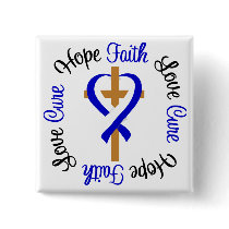 ALS Faith Hope Love Cross Pinback Buttons