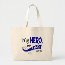 ALS My Dad My Hero 42 Tote Bags
