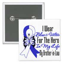 ALS Ribbon Hero in My Life My Brother in Law Pin