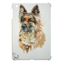 Alsatian Dog Portrait iPad Mini Case