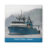 Alsea, Fishing Trawler in Dutch Harbor, Alaska Magnet