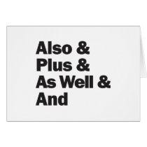 Also Plus And humour cards