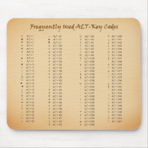 Alt-Key Codes Mousepad