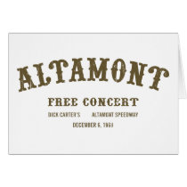 Altamont Free Concert Greeting Card