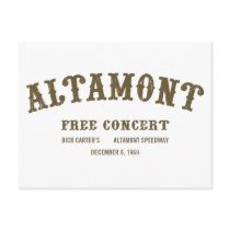 Altamont Free Concert Postcard