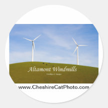 Altamont Windmills California Products Round Sticker