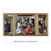 Altar Merode Overview By Robert Campin Post Card