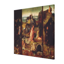 Altarpiece of the Hermits (oil on panel) Canvas Print