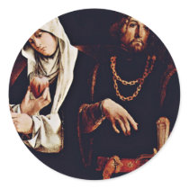 Altarpolyptychon Of Recanati Crest Of The Right Wi Round Stickers